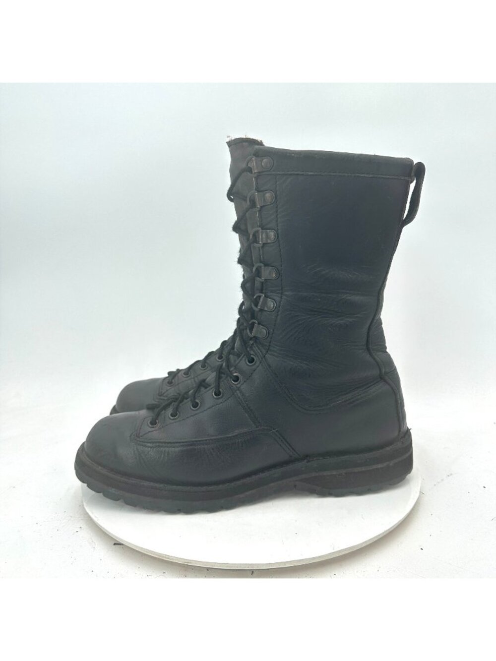 Danner Men Size 9M Black Leather Lace Up Vibram Sole Tactical Boot
